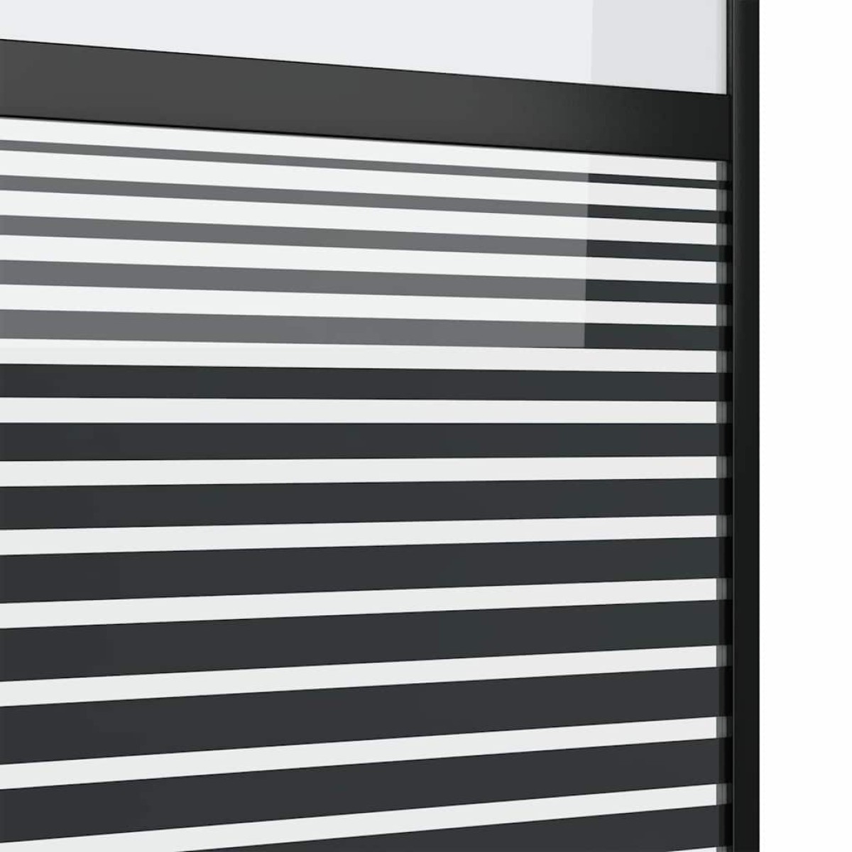 vidaXL Γυάλινη πόρτα Ριγέ Μαύρο 90 x 2 x 205 εκ. Αλουμίνιο