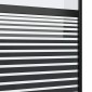 vidaXL Γυάλινη πόρτα Ριγέ Μαύρο 90 x 2 x 205 εκ. Αλουμίνιο