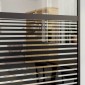 vidaXL Γυάλινη πόρτα Ριγέ Μαύρο 102,5 x 2 x 205 εκ. Αλουμίνιο