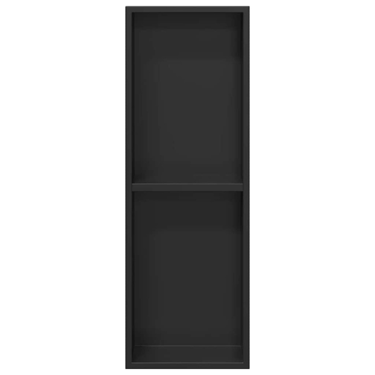 vidaXL Νίτσα Μπάνιου Μαύρο 60 x 20 x 9,5 εκ Ανοξείδωτο ατσάλι