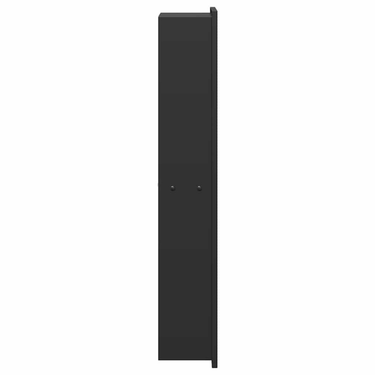 vidaXL Νίτσα Μπάνιου Μαύρο 60 x 20 x 9,5 εκ Ανοξείδωτο ατσάλι