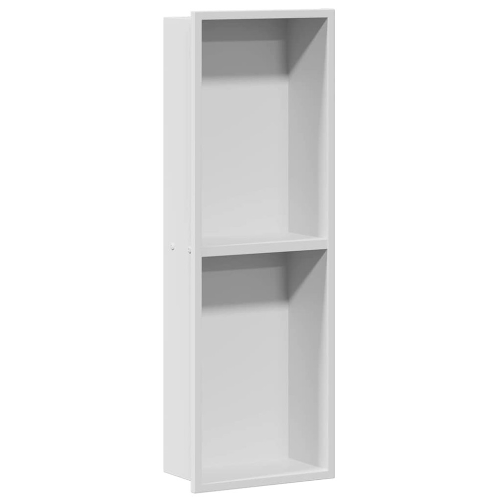 vidaXL Νίτσα Μπάνιου Λευκός 60 x 20 x 9,5 εκ Ανοξείδωτο ατσάλι