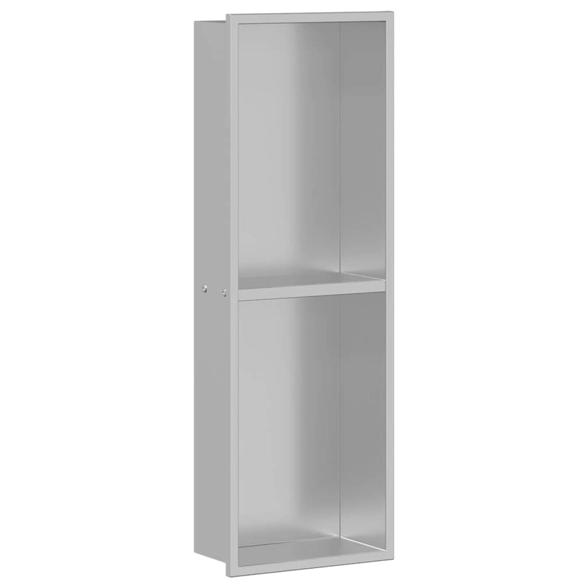vidaXL Νίτσα Μπάνιου Ασημί 60 x 20 x 9,5 εκ Ανοξείδωτο ατσάλι