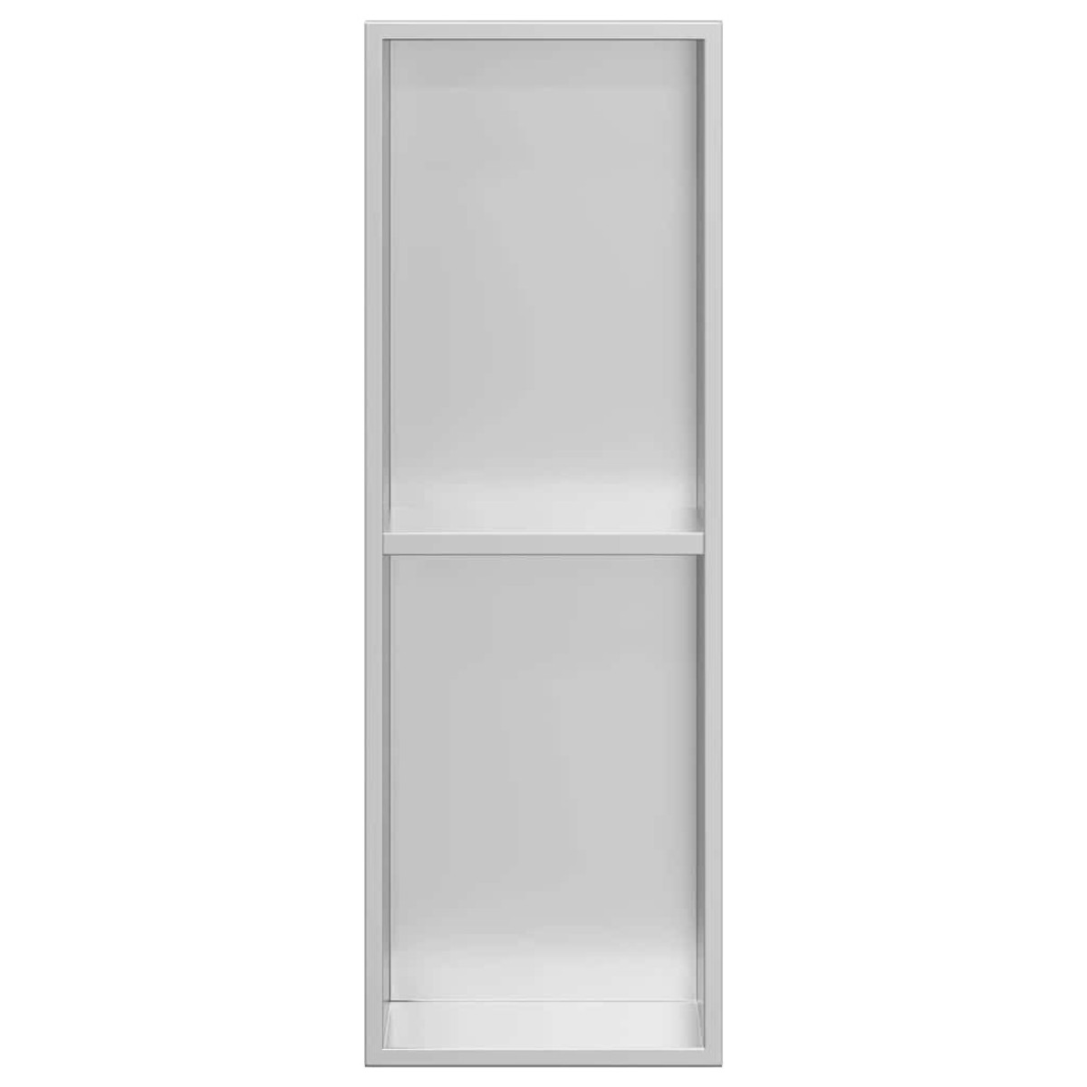 vidaXL Νίτσα Μπάνιου Ασημί 60 x 20 x 9,5 εκ Ανοξείδωτο ατσάλι