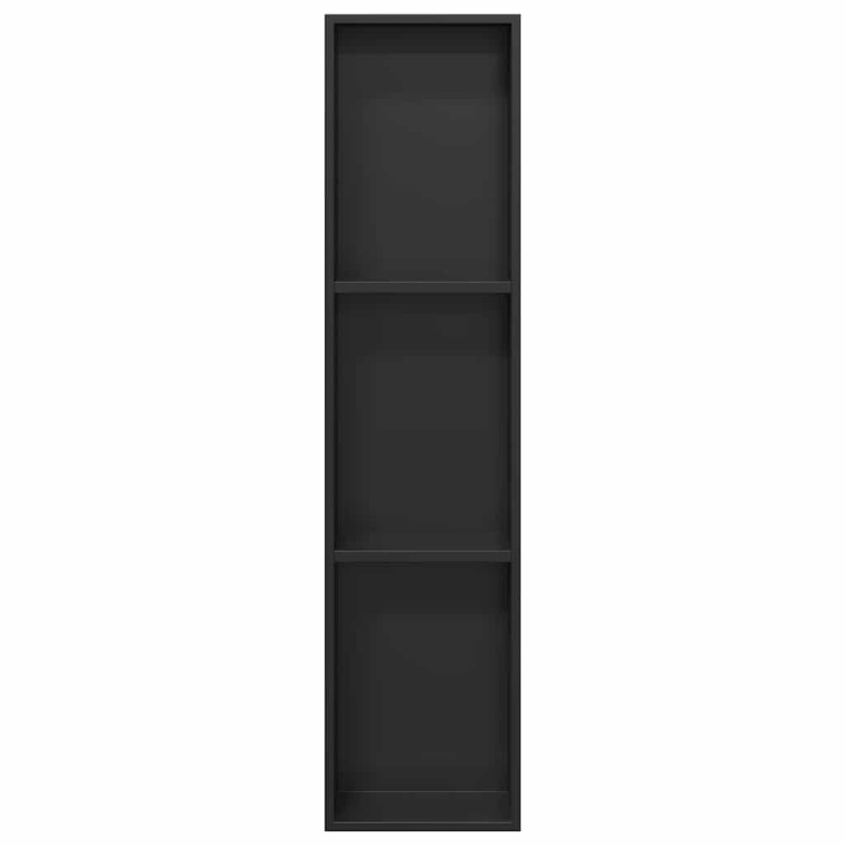 vidaXL Νίτσα Μπάνιου Μαύρο 90 x 20 x 9,5 εκ Ανοξείδωτο ατσάλι