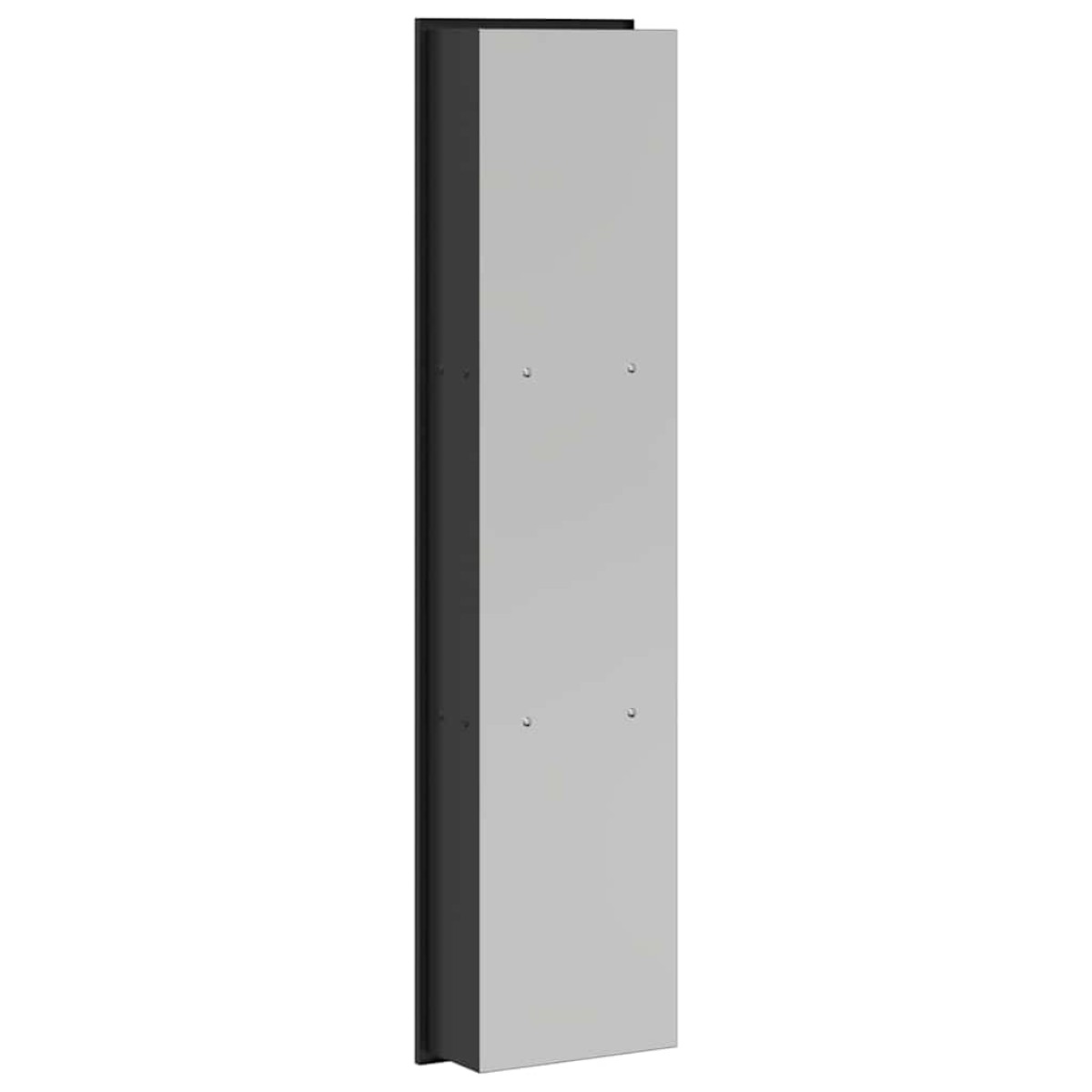 vidaXL Νίτσα Μπάνιου Μαύρο 90 x 20 x 9,5 εκ Ανοξείδωτο ατσάλι