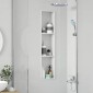 vidaXL Νίτσα Μπάνιου Λευκός 90 x 20 x 9,5 εκ Ανοξείδωτο ατσάλι