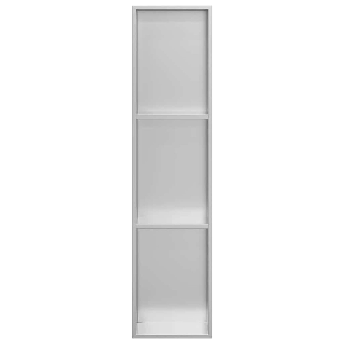 vidaXL Νίτσα Μπάνιου Ασημί 90 x 20 x 9,5 εκ Ανοξείδωτο ατσάλι