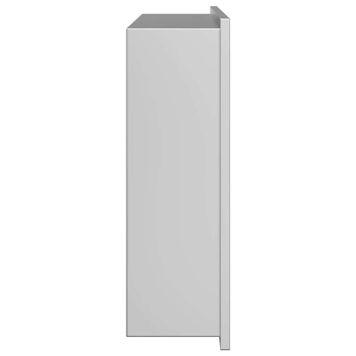 vidaXL Νίτσα Μπάνιου Ασημί 45 x 30 x 9,5 εκ. Ανοξείδωτο ατσάλι