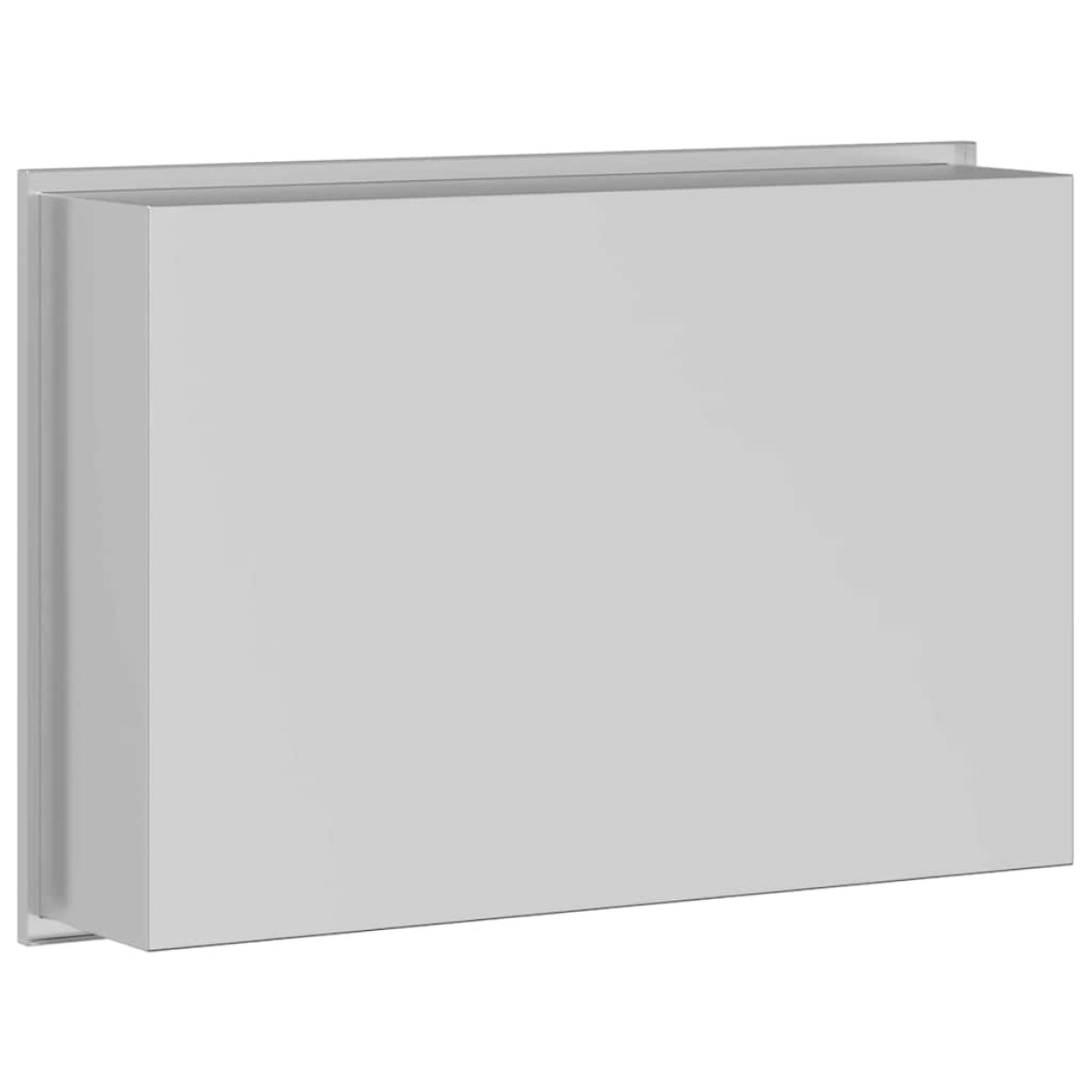 vidaXL Νίτσα Μπάνιου Ασημί 45 x 30 x 9,5 εκ. Ανοξείδωτο ατσάλι