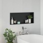 vidaXL Νίτσα Μπάνιου Μαύρο 75 x 30 x 9,5 εκ. Ανοξείδωτο ατσάλι