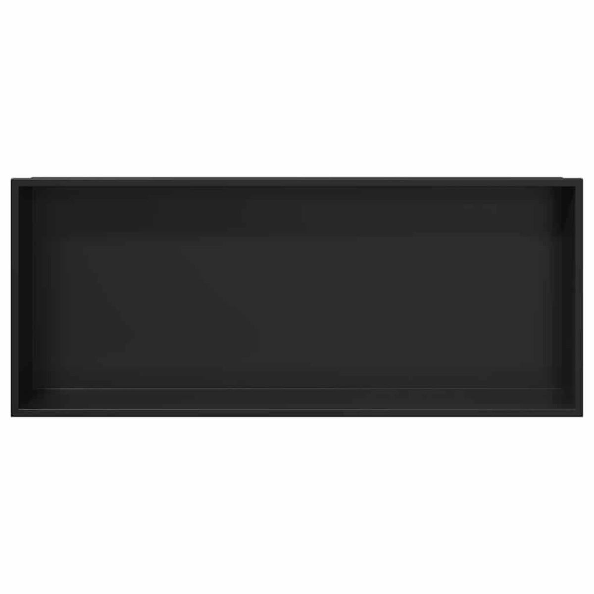 vidaXL Νίτσα Μπάνιου Μαύρο 75 x 30 x 9,5 εκ. Ανοξείδωτο ατσάλι