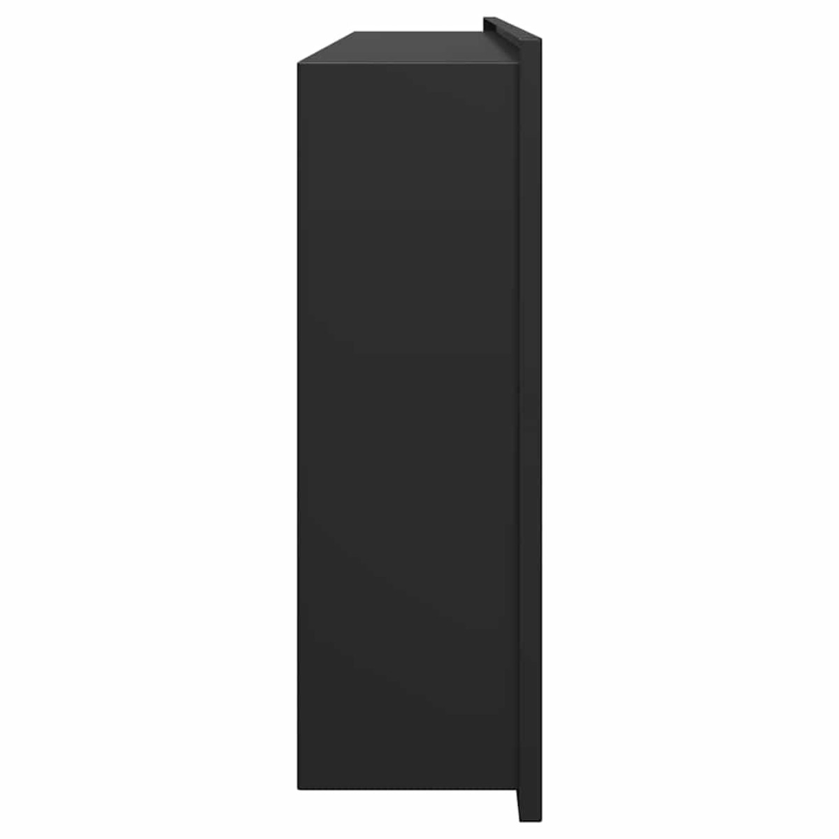 vidaXL Νίτσα Μπάνιου Μαύρο 75 x 30 x 9,5 εκ. Ανοξείδωτο ατσάλι