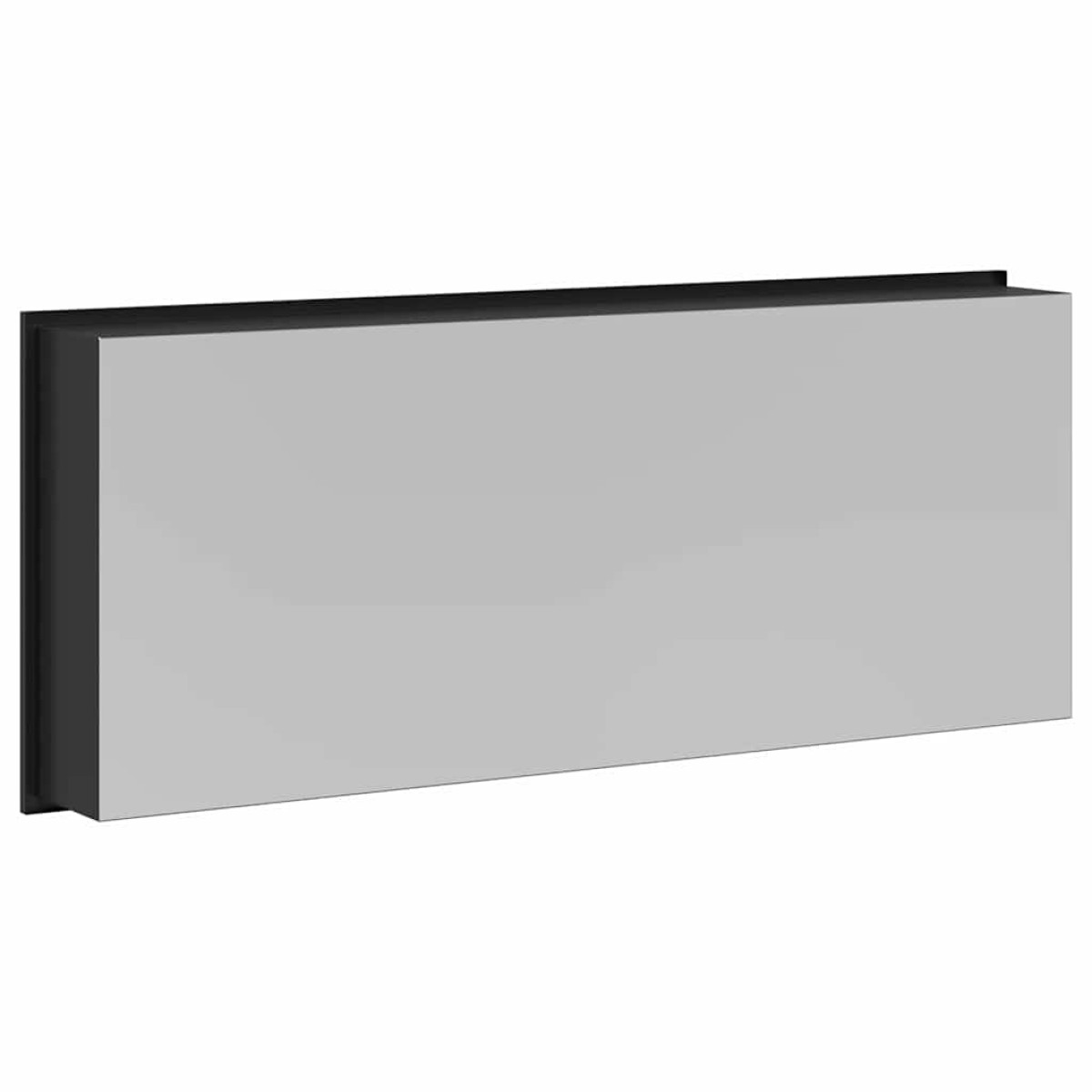 vidaXL Νίτσα Μπάνιου Μαύρο 75 x 30 x 9,5 εκ. Ανοξείδωτο ατσάλι
