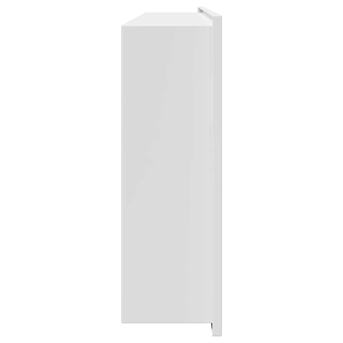 vidaXL Νίτσα Μπάνιου Λευκό 75 x 30 x 9,5 εκ. Ανοξείδωτο ατσάλι
