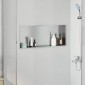 vidaXL Νίτσα Μπάνιου Ασημί 75 x 30 x 9,5 εκ. Ανοξείδωτο ατσάλι