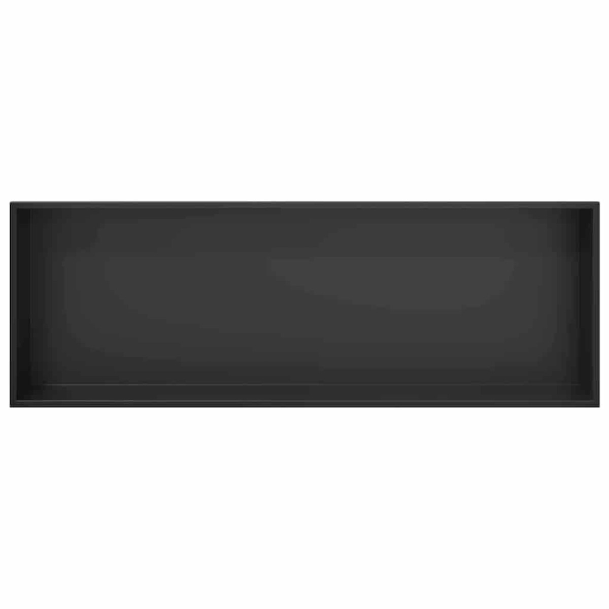 vidaXL Νίτσα Μπάνιου Μαύρο 90 x 30 x 9,5 εκ. Ανοξείδωτο ατσάλι
