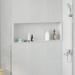 vidaXL Νίτσα Μπάνιου Λευκό 90 x 30 x 9,5 εκ. Ανοξείδωτο ατσάλι