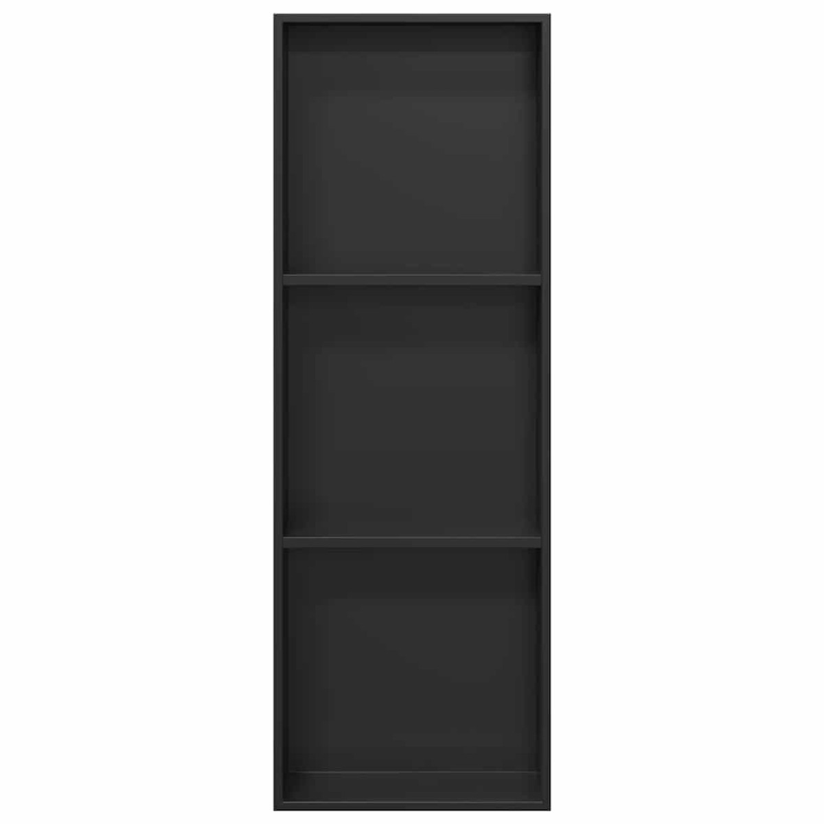 vidaXL Νίτσα Μπάνιου Μαύρο 92 x 32 x 10 εκ Ανοξείδωτο ατσάλι