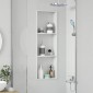 vidaXL Νίτσα Μπάνιου Λευκός 90 x 30 x 9,5 εκ. Ανοξείδωτο ατσάλι
