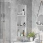 vidaXL Νίτσα Μπάνιου Λευκός 90 x 30 x 9,5 εκ. Ανοξείδωτο ατσάλι