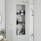 vidaXL Νίτσα Μπάνιου Ασημί 90 x 30 x 9,5 εκ. Ανοξείδωτο ατσάλι