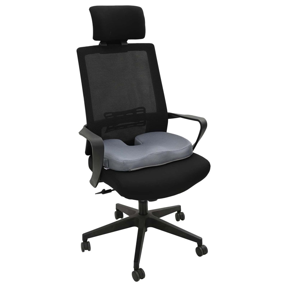 vidaXL Μαξιλάρια Καθίσματος Μονόχρωμο Γκρι 47 x 37 x 8 εκ Αφρός Μνήμης