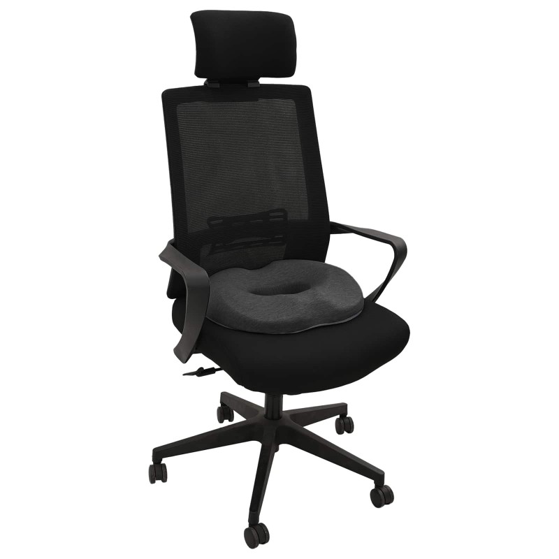vidaXL Μαξιλάρια Καθίσματος Σκούρο Γκρι 42 x 36,5 x 8 εκ. Αφρός Μνήμης