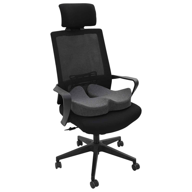 vidaXL Μαξιλάρια Καθίσματος Σκούρο Γκρι 50 x 43 x 10 εκ Αφρός Μνήμης