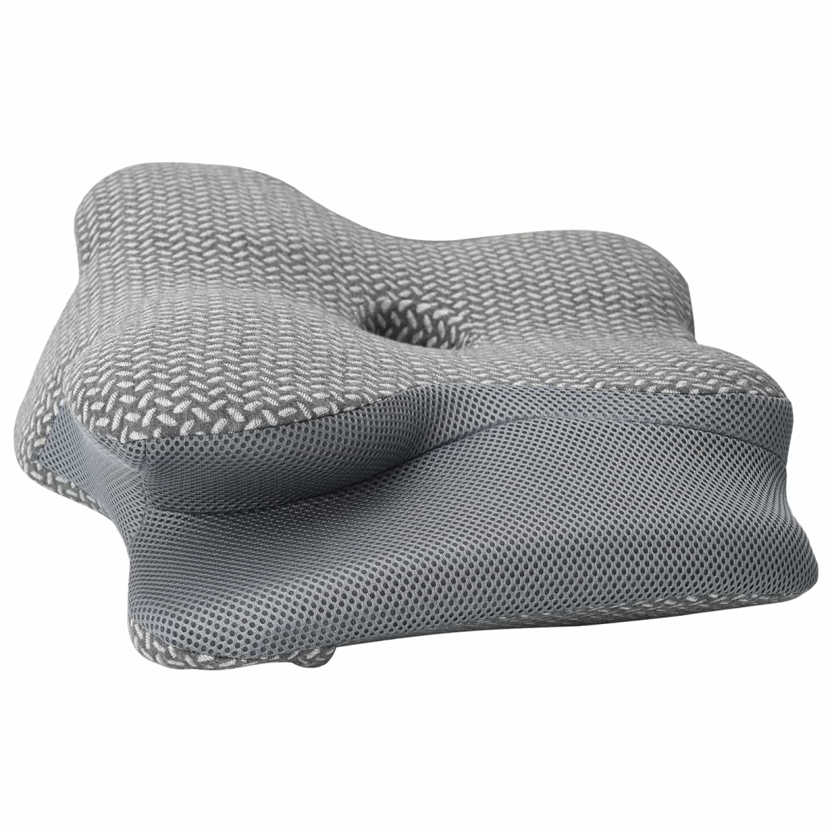 vidaXL Μαξιλάρι λαιμού Γκρι Αφρός Μνήμης 58 x 38 x 12 εκ