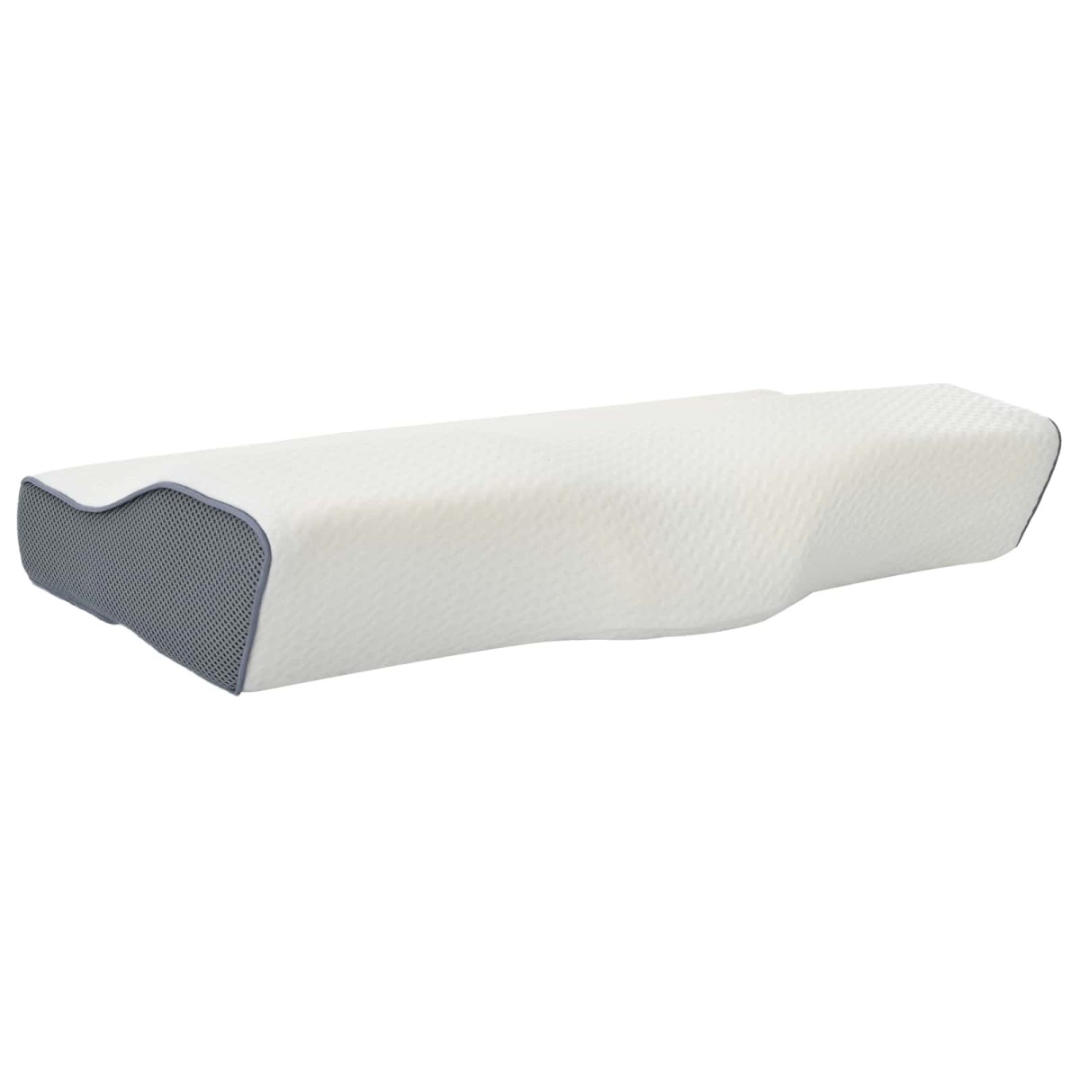 vidaXL Μαξιλάρι λαιμού Λευκός Αφρός Μνήμης 59 x 34,5 x 12 εκ