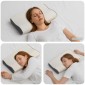 vidaXL Μαξιλάρι λαιμού Λευκός Αφρός Μνήμης 59 x 34,5 x 12 εκ