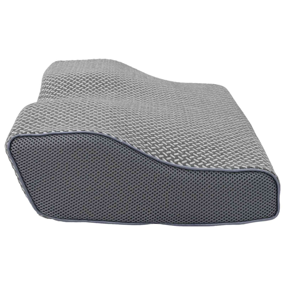 vidaXL Μαξιλάρι με μαξιλάρι Γκρι 60 x 34 x 11 εκ. Πολυεστέρας