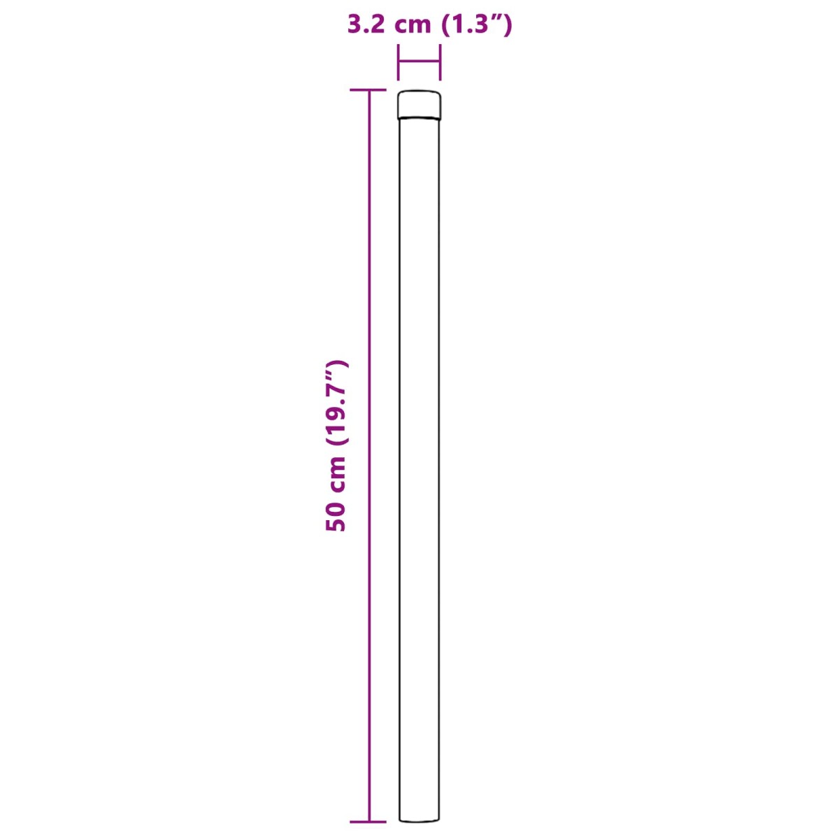 vidaXL Στύλος Περιφράξεων 12 τεμ. Πράσινο 50 cm