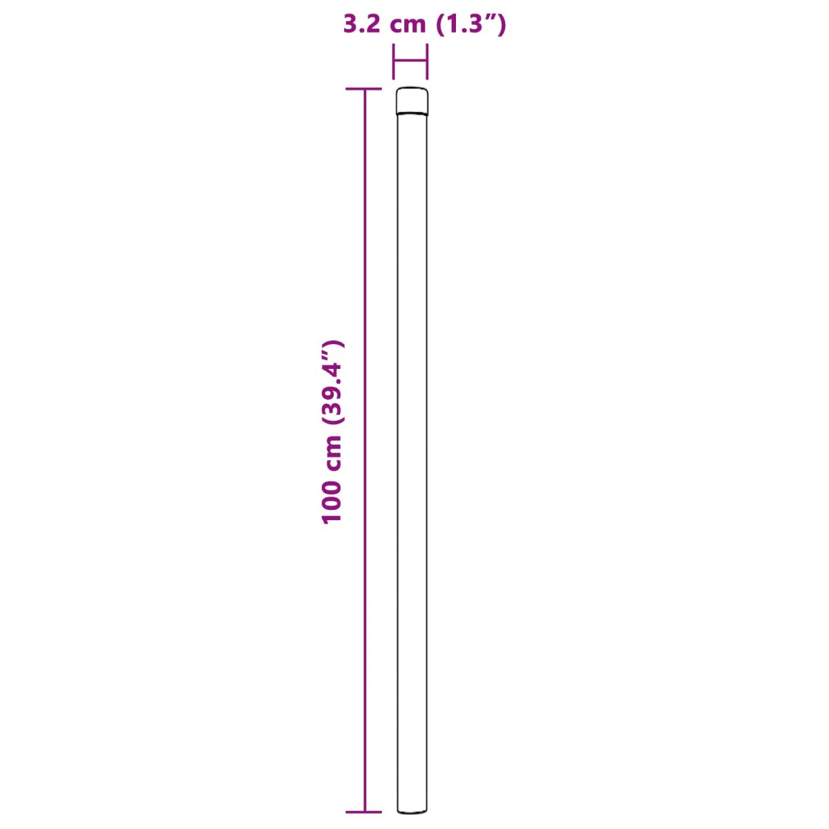 vidaXL Στύλος Περιφράξεων 2 τεμ. Πράσινο 100 cm