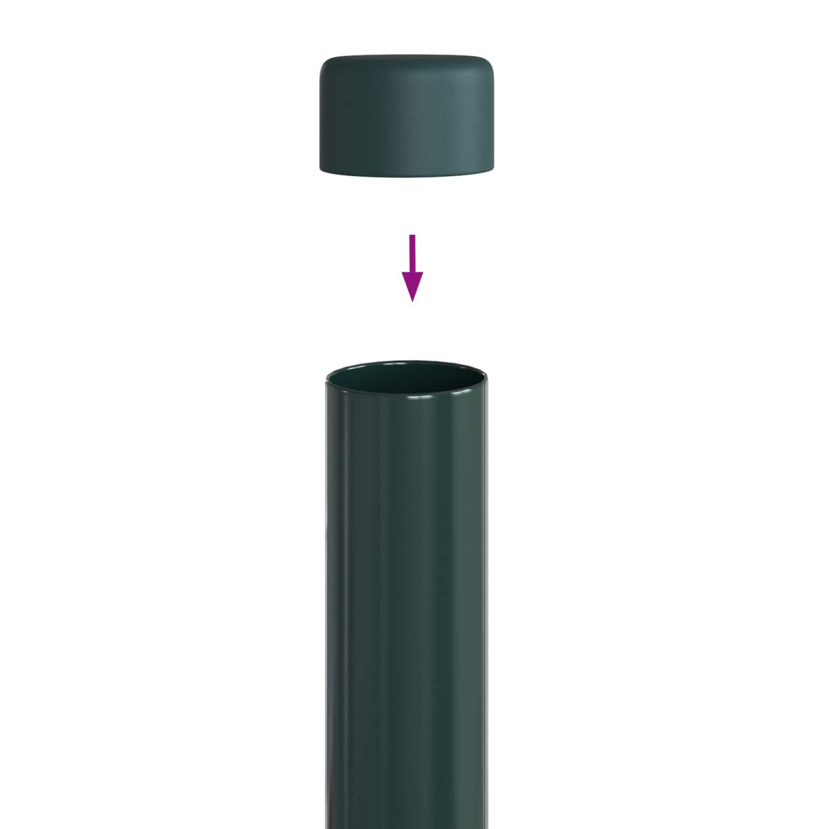 vidaXL Στύλος Περιφράξεων 2 τεμ. Πράσινο 120 cm