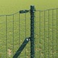 vidaXL Στύλος Περιφράξεων 2 τεμ. Πράσινο Ατσάλι με Επικάλυψη Πούδρας