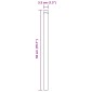 vidaXL Στύλος Περιφράξεων 2 τεμ. Γκρι 50 cm