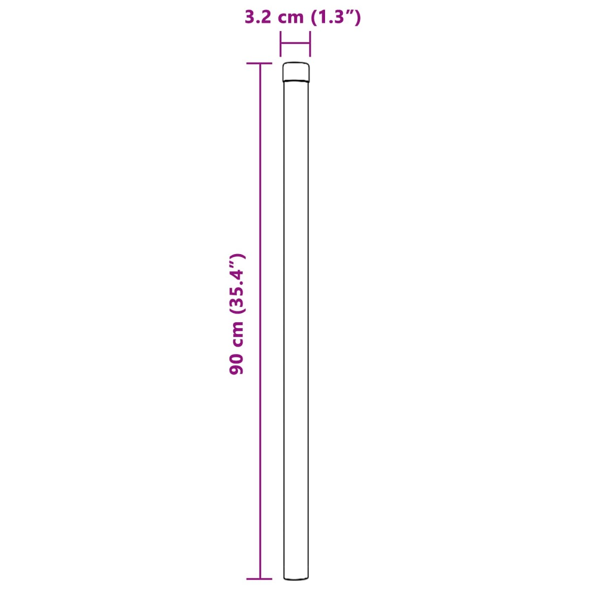 vidaXL Στύλος Περιφράξεων 12 τεμ. Γκρι 90 cm