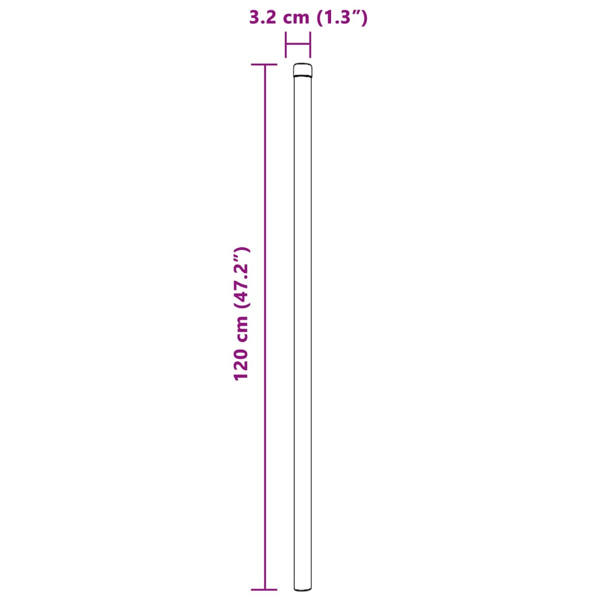 vidaXL Στύλος Περιφράξεων 12 τεμ. Γκρι 120 cm