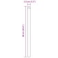 vidaXL Στύλος Περιφράξεων 2 τεμ. Ασημί 60 cm