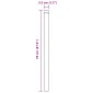 vidaXL Στύλος Περιφράξεων 2 τεμ. Ασημί 70 cm