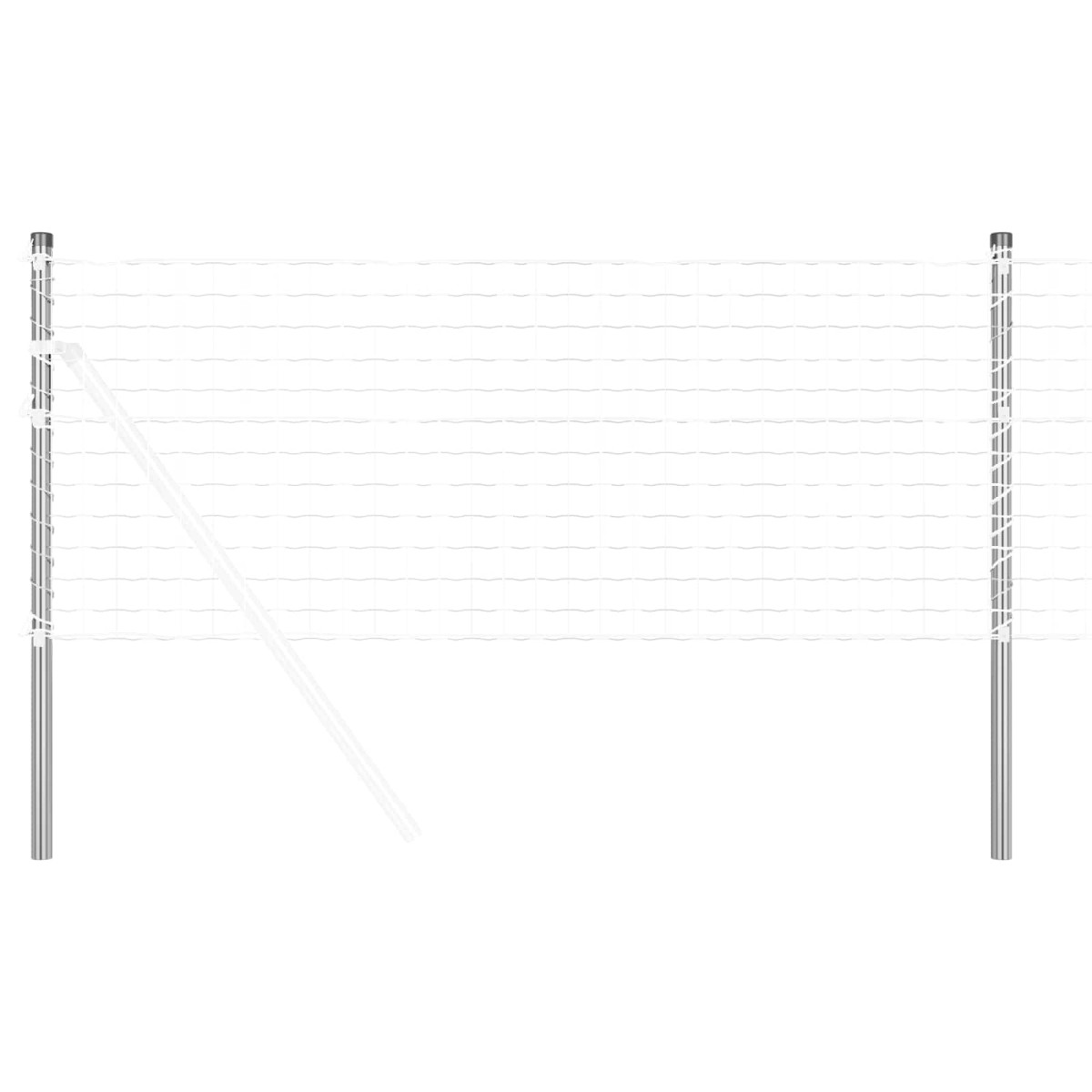 vidaXL Στύλος Περιφράξεων 12 τεμ. Ασημί 70 cm