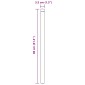 vidaXL Στύλος Περιφράξεων 12 τεμ. Ασημί 80 cm