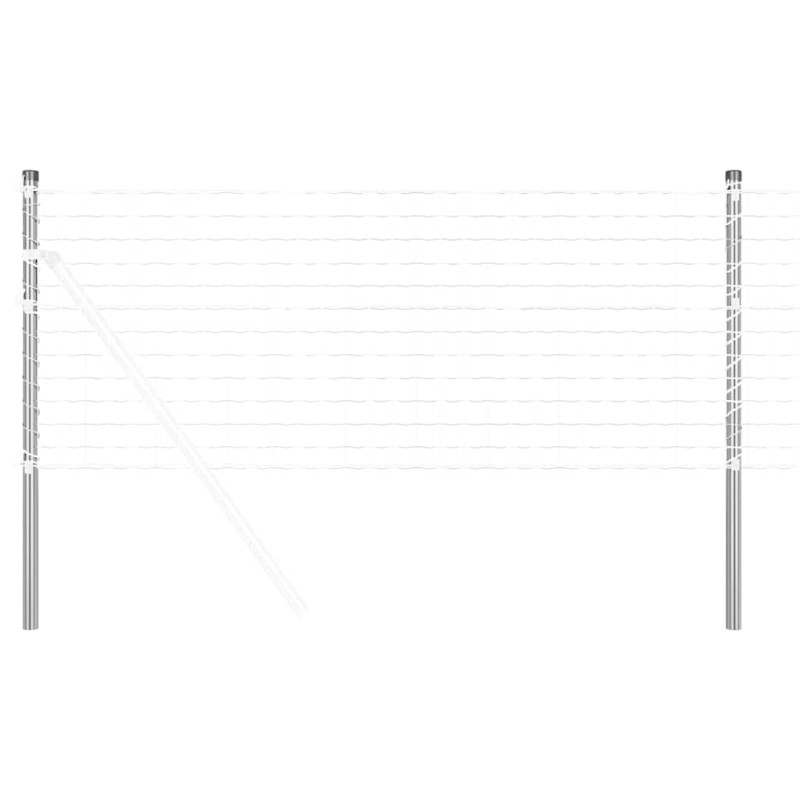 vidaXL Στύλος Περιφράξεων 2 τεμ. Ασημί 90 cm