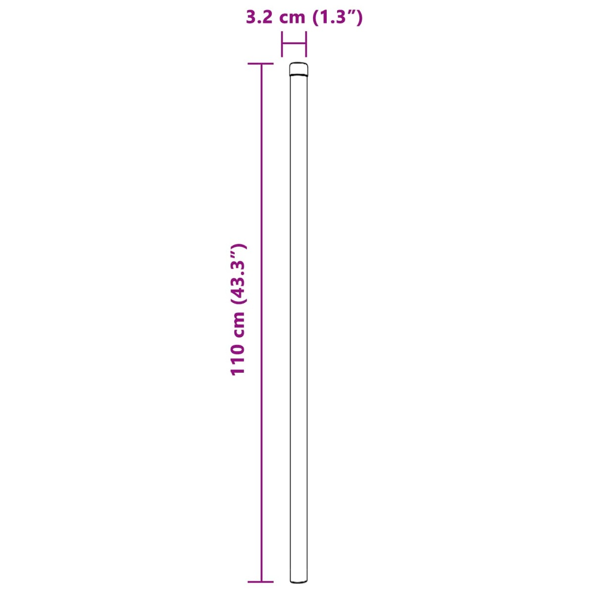 vidaXL Στύλος Περιφράξεων 12 τεμ. Ασημί 110 cm