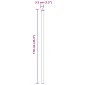 vidaXL Στύλος Περιφράξεων 12 τεμ. Ασημί 110 cm