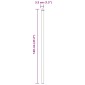 vidaXL Στύλος Περιφράξεων 2 τεμ. Ασημί 120 cm