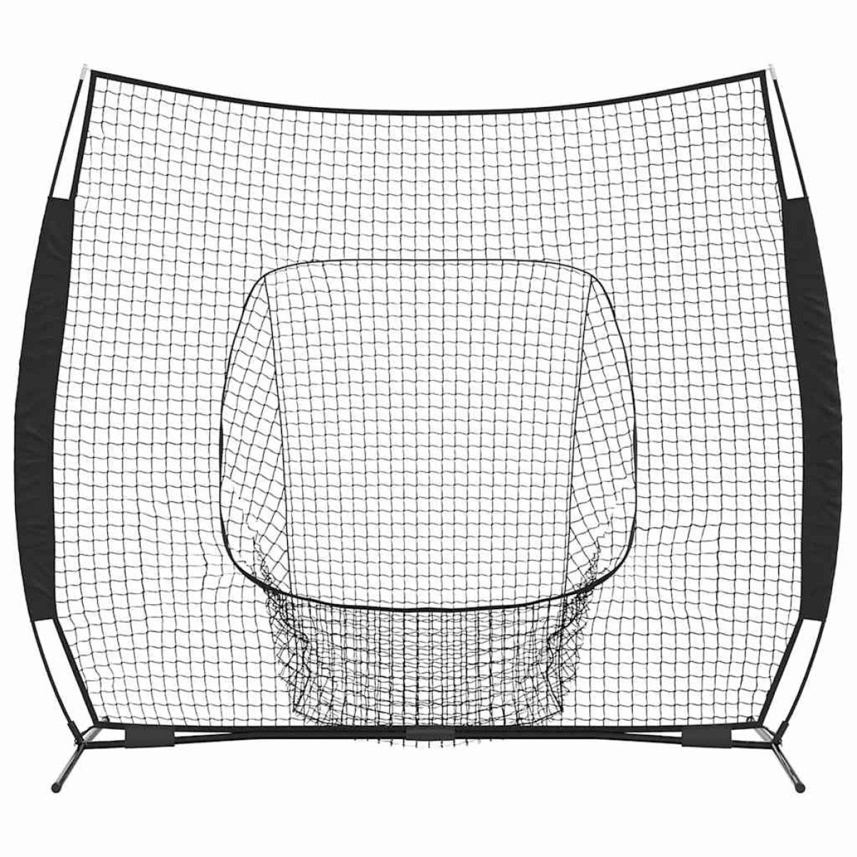 vidaXL Δίχτυ προπόνησης μπέιζμπολ Μαύρο 250 x 106 x 209 εκ.
