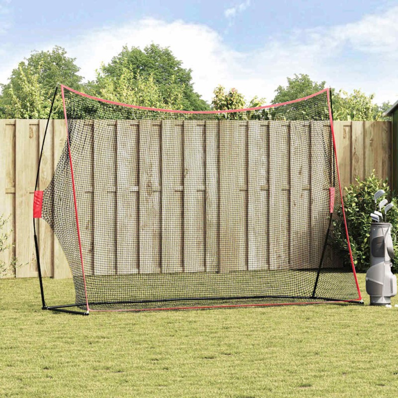vidaXL Βοήθημα εκπαίδευσης γκολφ Μαύρο 314 x 92 x 214 εκ. Πολυεστέρας
